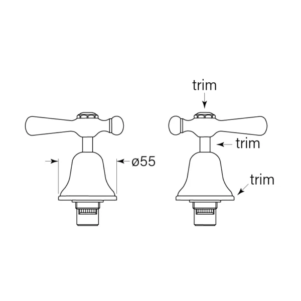 CASCADE HOB TAP PR, CD LEVER - Image 2
