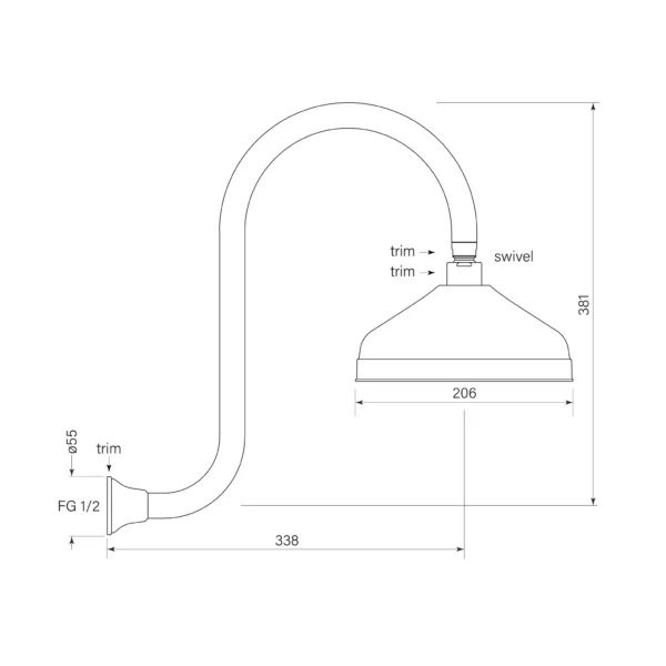 CASCADE GOOSENECK SHOWER - Image 2