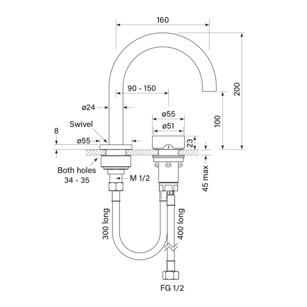 ZERO PROGRESIV SMOOTH BASIN MIXER CURVE - Image 3