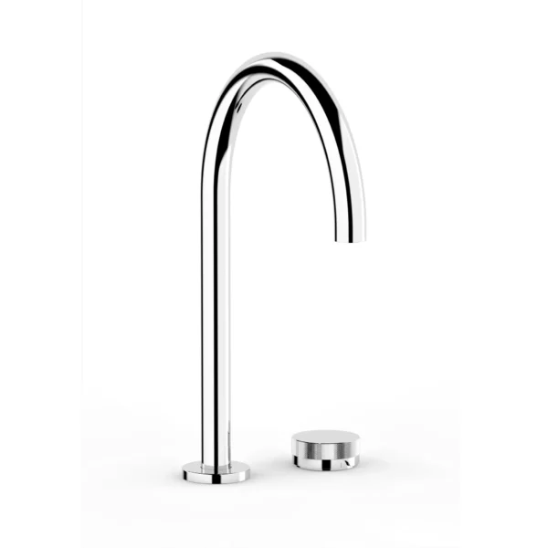 ZERO PROGRESIV KNURL HOB BASIN MIXER TALL CURVE