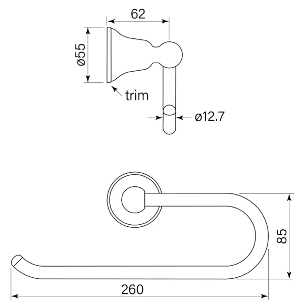 CASCADE GUEST TOWEL HOLDER - Image 2