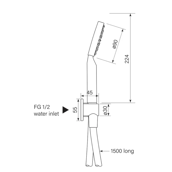 Pegasi Handshower on hook, 100disc - Image 2