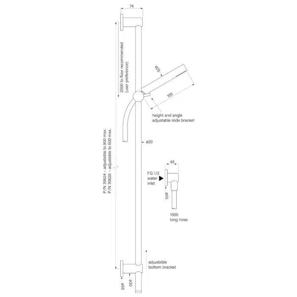 PEGASI SLIDE SHOWER, ADJUST 900, MICRO - Image 2