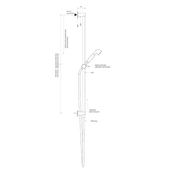 CASCADE SLIDE SHOWER, INFLOW 600 - Image 2