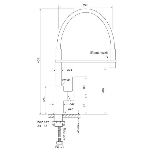 PEGASI M SINK MIXER PULL DOWN - Image 2