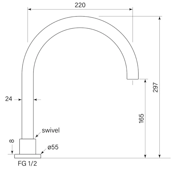 CHISEL D HOB SINK SPOUT - Image 2