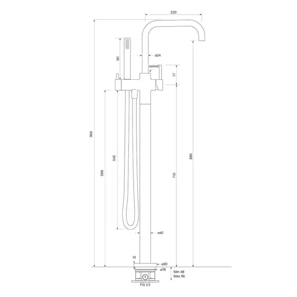 PEGASI FLOOR MIXER SQUARE W MICRO HS - Image 2
