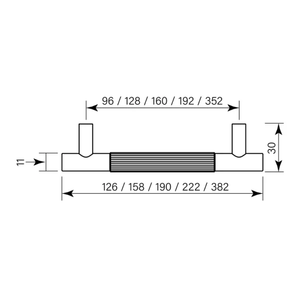BAR PULL CENTRE FLUTE 222 (192HS) - Image 2
