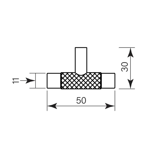 T BAR PULL CENTRE KNURL - Image 2