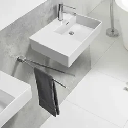 Wall Hung Ceramic Basin - Left Hand - Image 2