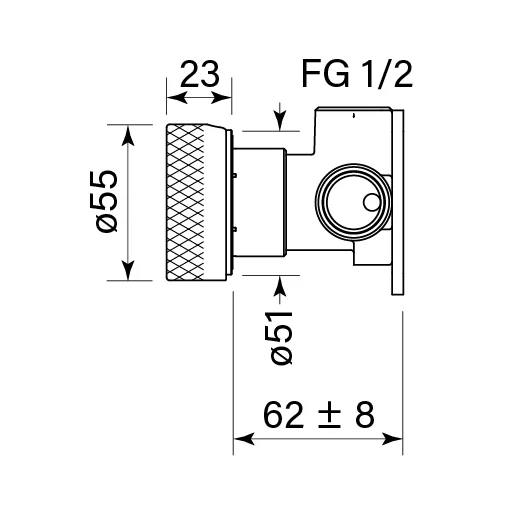 Zero Fkit Prog. Knurl Wall mixer - Image 3