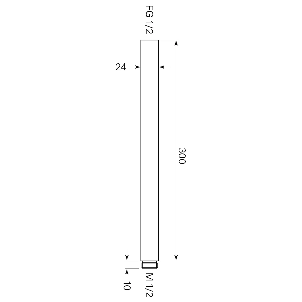 Pegasi Shower Ceiling Dropper 300 - Image 2