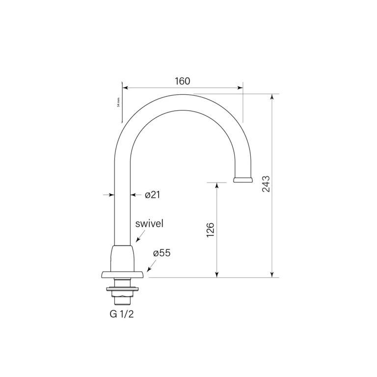 Bremont Hob Basin Spout - Image 2