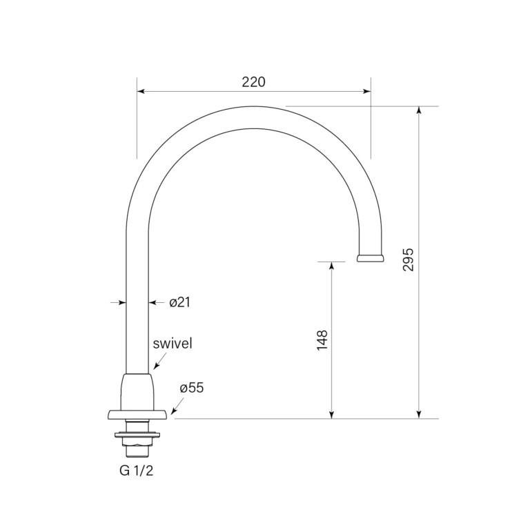 Bremont Hob Sink Spout - Image 2