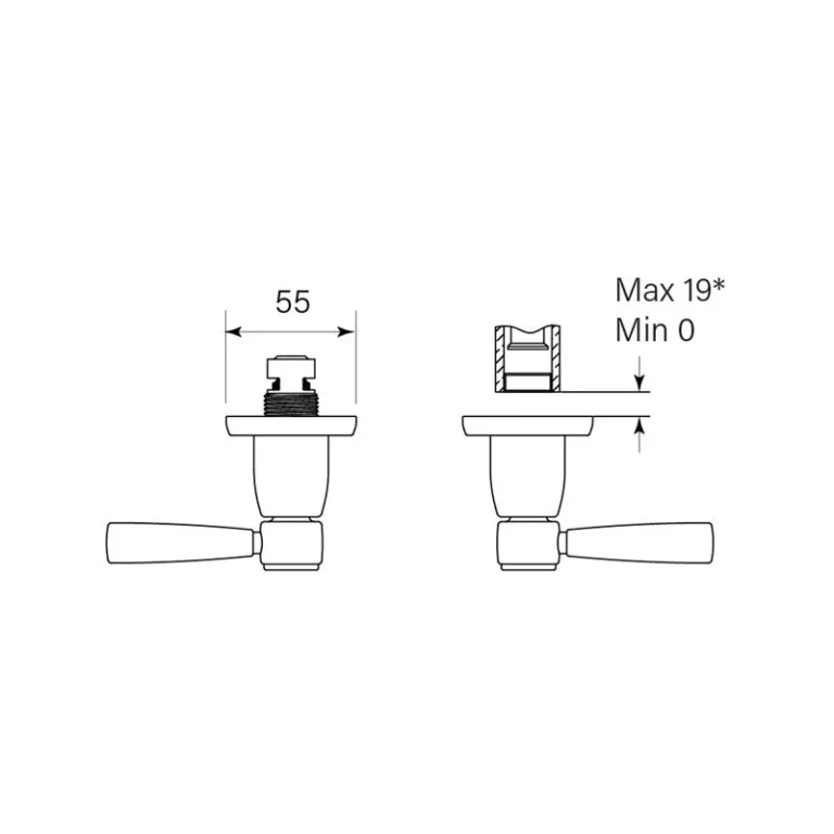 Bremont Lever Wall Tap pr - Image 2