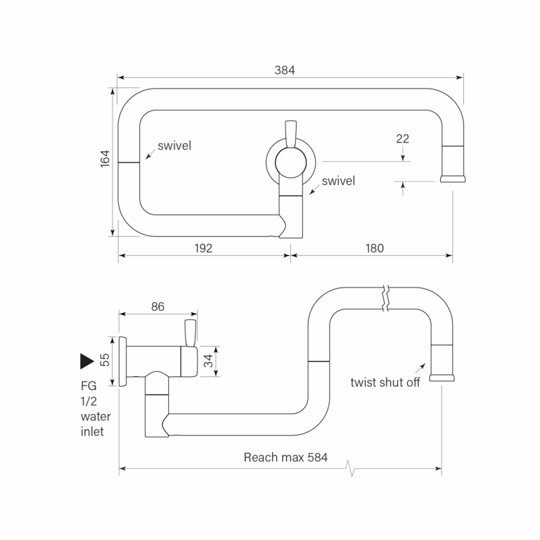 Bremont Pot Filler Wall - Image 2
