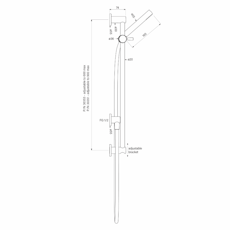 Bremont Slide Shower, Adjust 900, Micro - Image 2